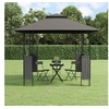 Image de Prieel met dak 300x300x270 cm staal antracietkleurig360141