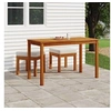 Image de Ensemble à manger de jardin 3 pcs et coussins Acacia solide, ensemble à dîner d'extérieur, meubles de jardin, meubles 319721