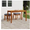 Image de Ensemble à manger de jardin 3 pcs et coussins Acacia solide, ensemble à dîner d'extérieur, meubles de jardin, meubles 319722