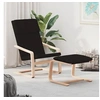 Image de Relaxstoel met voetenbank stof zwart3154416