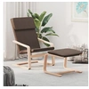 Image de Chaise de relaxation avec repose-pied Marron foncé Tissu, chaise de salle à manger, chaise, mobilier de salon, chaise de bureau, fauteuil