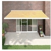 Image de Luifel uittrekbaar 4x3 m stof en aluminium geel en wit3154533