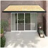 Image de Luifel uittrekbaar 3x2,5 m stof en aluminium geel en wit3154556
