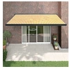 Image de Luifel uittrekbaar 4,5x3 m stof en aluminium geel en wit3154559