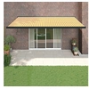 Image de Luifel uittrekbaar 5x3 m stof en aluminium geel en wit3154560