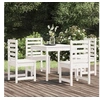 Image de Ensemble à dîner de jardin 5 pcs blanc bois massif de pin 3154678