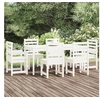 Image de Ensemble à dîner de jardin 7 pcs blanc bois massif de pin 3154708
