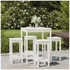 Image de Ensemble de bar de jardin 5 pcs blanc bois massif de pin, ensemble de bar, ensemble de meubles, ensemble de bar 3154731