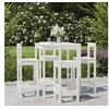 Image de Ensemble de bar de jardin 5 pcs blanc bois massif de pin, ensemble de bar, ensemble de meubles, ensemble de bar 3154741