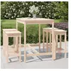 Image de Salon de jardin bois massif bois 5 pieces 121.0 x 82.5 x 110
