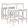 Image de Salon de jardin bois blanc 5 pieces