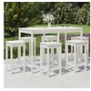 Image de Ensemble de bar de jardin 7 pcs blanc bois de pin massif, ensemble de bar, ensemble de meubles, ensemble de bar 3154756