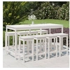 Image de Ensemble de bar de jardin 9 pcs blanc bois de pin massif, ensemble de bar, ensemble de meubles, ensemble de bar 3154766