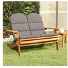 Image de Banc de jardin Adirondack et coussins 126 cm bois massif acacia 360040