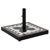 Image de Base de parasol noir et blanc carré 12 kg 362224