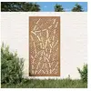 Image de Wanddecoratie tuin bladontwerp 105x55 cm cortenstaal824475