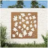Image de Wanddecoratie tuin esdoornbladontwerp 55x55 cm cortenstaal824480