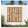 Image de Décoration murale jardin 55x55 cm acier corten design bambou 824482