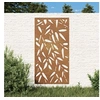Image de Wanddecoratie tuin bamboebladontwerp 105x55 cm cortenstaal824483