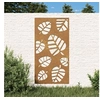 Image de Wanddecoratie tuin bladontwerp 105x55 cm cortenstaal824488