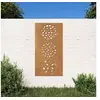 Image de Wanddecoratie tuin bladontwerp 105x55 cm cortenstaal824494