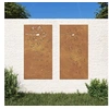 Image de Décorations murales de jardin 2pcs 105x55 cm design de fleur