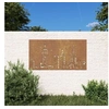 Image de Décoration murale jardin 105x55cm acier corten design d'horizon 824497