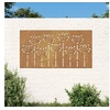 Image de Décoration murale jardin 105x55 cm acier corten design de fleur 824499
