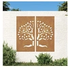 Image de Décorations murales jardin 2 pcs 105x55 cm design d'arbre 824510