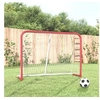 Image de But de hockey avec filet rouge et blanc 153x60x118 cm