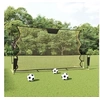 Image de Filet de rebond de football noir/jaune 183x85x120 cm polyester, filet, filet de sport, équipement de football 93760