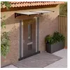 Image de Auvent de porte Noir et transparent 199x90 cm Polycarbonate
