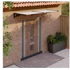 Image de Auvent de porte Noir et transparent 239x90 cm Polycarbonate