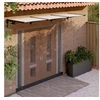 Image de Auvent de porte Noir et transparent 358,5x90 cm Polycarbonate