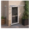 Image de Auvent de porte Gris et transparent 122x90 cm Polycarbonate