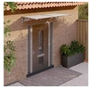 Image de Auvent de porte Gris et transparent 199x90 cm Polycarbonate