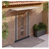 Image de Auvent de porte Gris et transparent 239x90 cm Polycarbonate