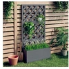 Image de Jardinière en treillis Gris 65x33x135 cm WPC 362577
