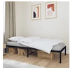 Image de Cadre de lit métal sans matelas noir 90x190 cm