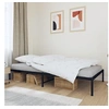 Image de Cadre de Lit, Sommier à Lattes sur Pieds, Lit Simple d'Intérieur Lit Adulte, Meuble de Chambre à Coucher Maison, Industriel, Métal Noir 107x203 cm
