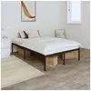 Image de Cadre de lit métal sans matelas noir 120x190 cm