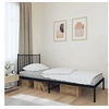 Image de Bedframe met hoofdbord metaal zwart 90x190 cm350856