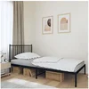 Image de Bedframe met hoofdbord metaal zwart 107x203 cm350860