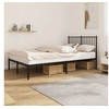 Image de Cadre de lit métal sans matelas avec tête de lit noir 120x190cm
