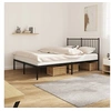 Image de Cadre de lit métal sans matelas avec tête de lit noir 140x190cm