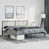 Image de Bedframe met hoofdbord metaal zwart 183x213 cm350869