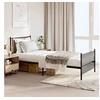Image de Bedframe met hoofd- en voeteneinde metaal zwart 90x200 cm350875