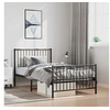 Image de Bedframe met hoofd- en voeteneinde metaal zwart 100x190 cm350876