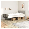 Image de Bedframe met hoofd- en voeteneinde metaal zwart 120x190 cm350879