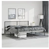 Image de Bedframe met hoofd- en voeteneinde metaal zwart 193x203 cm350888